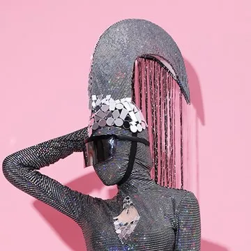 Headwear Блестящие джазовые танцевальные костюмы Модные линзы Сценические костюмы для певцов Хип-хоп клуб DJ Dance Wear Party Эластичный комбинезон Наряд - Цвет: Headwear