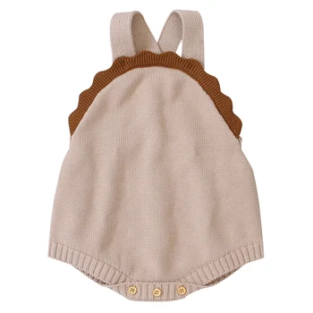 

Ruffle Baby Knit Romper Newborn Baby Clothes Backless Baby Girl Romper Cardigan Infant Baby Boy Onesie Toddler Overall Jumpsuit