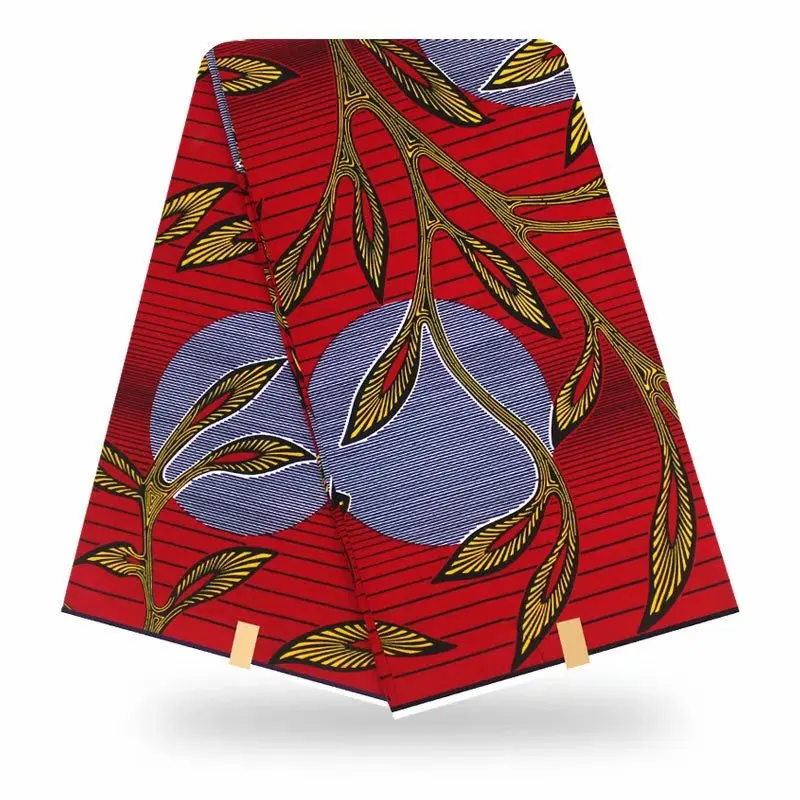 

Ankara African Wax Dye Prints Fabric 100%Cotton Fabric High Quality Nigerian Wax Block Printed Fabric 6 Yards For Sewing HL18-96
