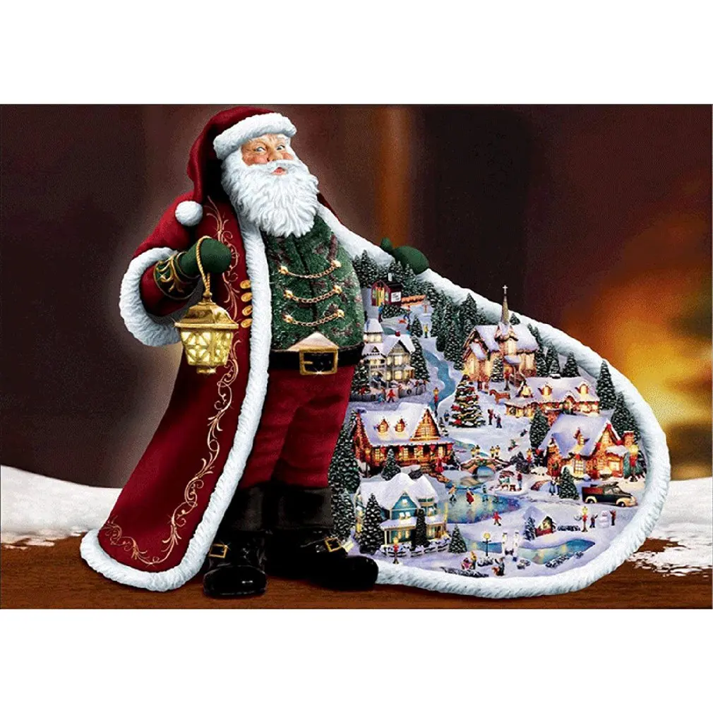 

DIY 5D Diamond Painting Christmas Santa Claus Crystal Rhinestone Embroidery Wall Stickers Pictures Arts Craft for Home