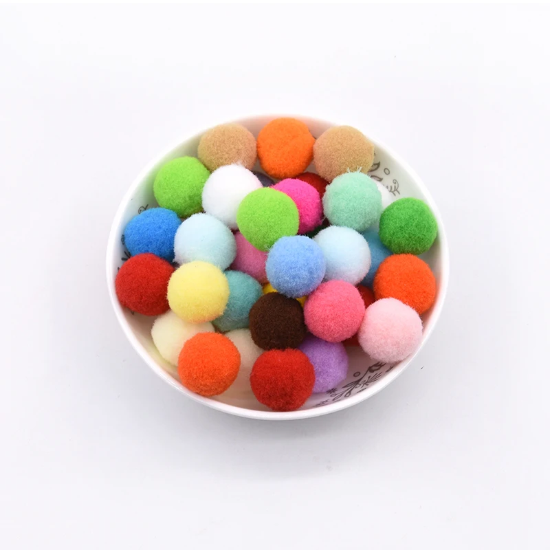 Мини Помпона смешанный Мягкий круглый Pompones шарики Пышная юбка с помпонами для малышей DIY одежды ручной работы рукоделия 8/10/15/20/25/30 мм