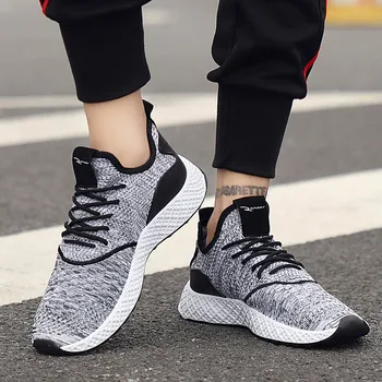 

Summer Casual Shoes For Men Nice Fashion Breathable Mesh Lace Up Lover Shoes Men Flats Sneakers Plus Size Feb22