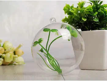 

10pcs 7/8/9/10cm Ball Clear Plastic Ball for Flower Preservation Container Candy Box Transparent Hollow Sphere Hanging Decor