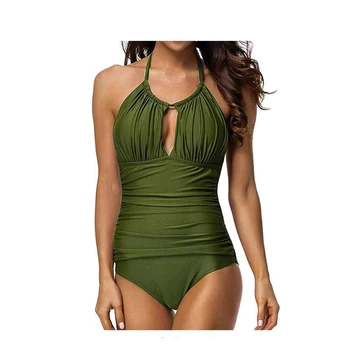 

Womens One Piece Swimsuit Tummy Control Monokini Swimwear Hollow Female Bathing Suit Push Up Beachwear