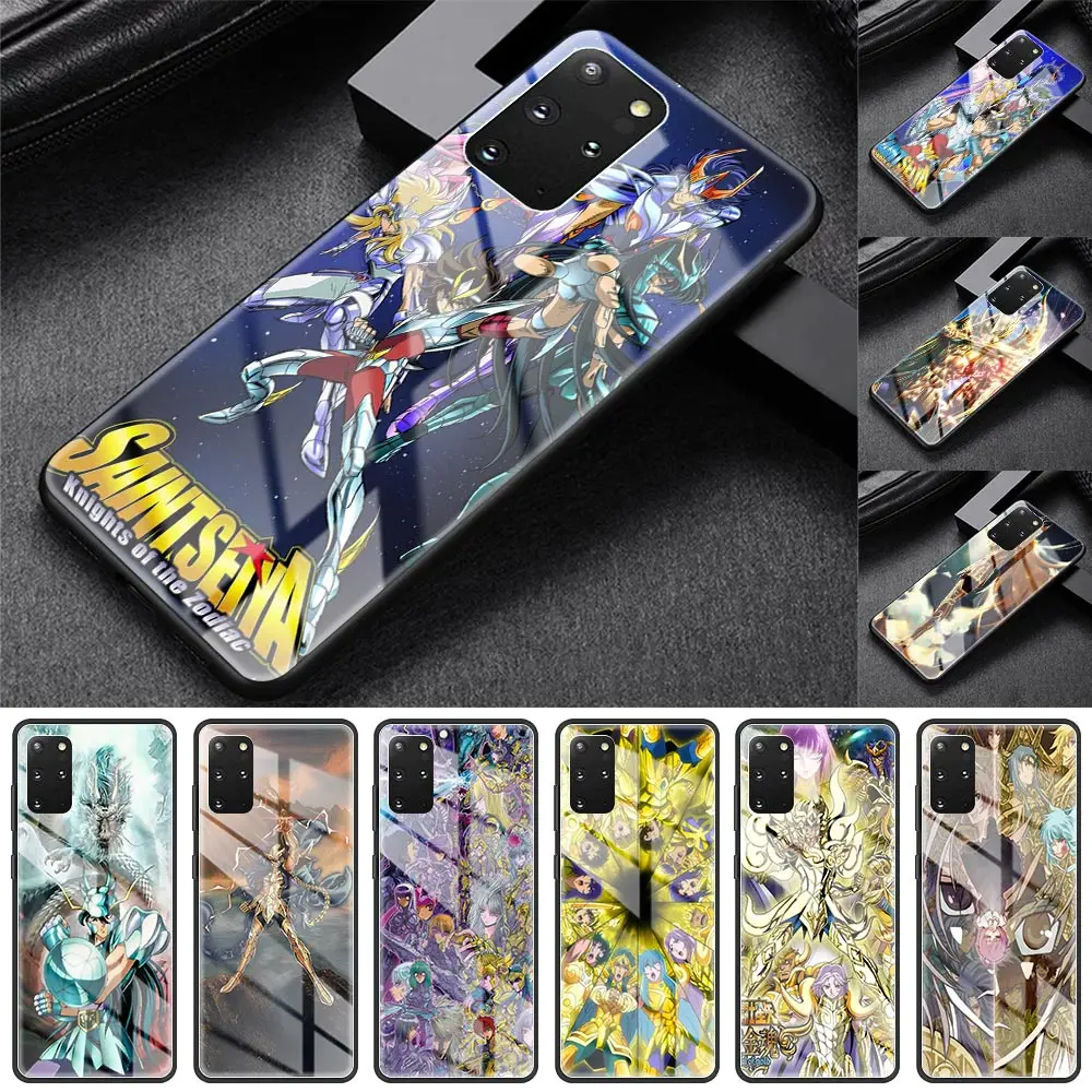 

Glass Case For Samsung Galaxy S20 FE S10 S9 S8 Plus Note 20 Ultra 10 Lite 9 8 Phone Cover Shell Hot Anime Cool Saint Seiya Capa