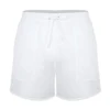 Adult Mens See-Through Shorts Elastic Waist Pure Color Drawstring Quick Dry Beach Shorts Swim Trunks with Bulit-in Mesh Briefs 6
