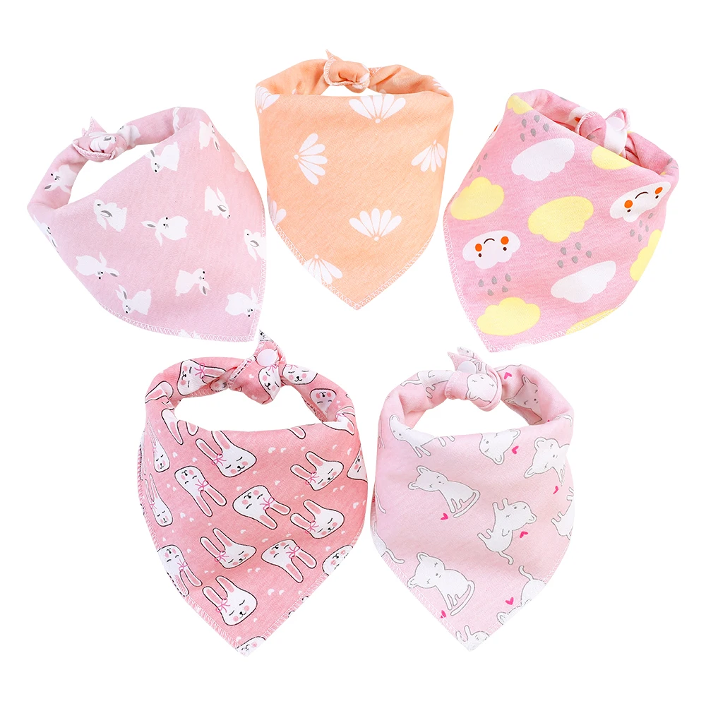 Civarua Kids 5Pcs/Lot Baby Bandana Drool Bibs 100% Organic Cotton Bibs for Boys & Girls, Super Soft Absorbent Feeding Bibs baby accessories doll	 Baby Accessories