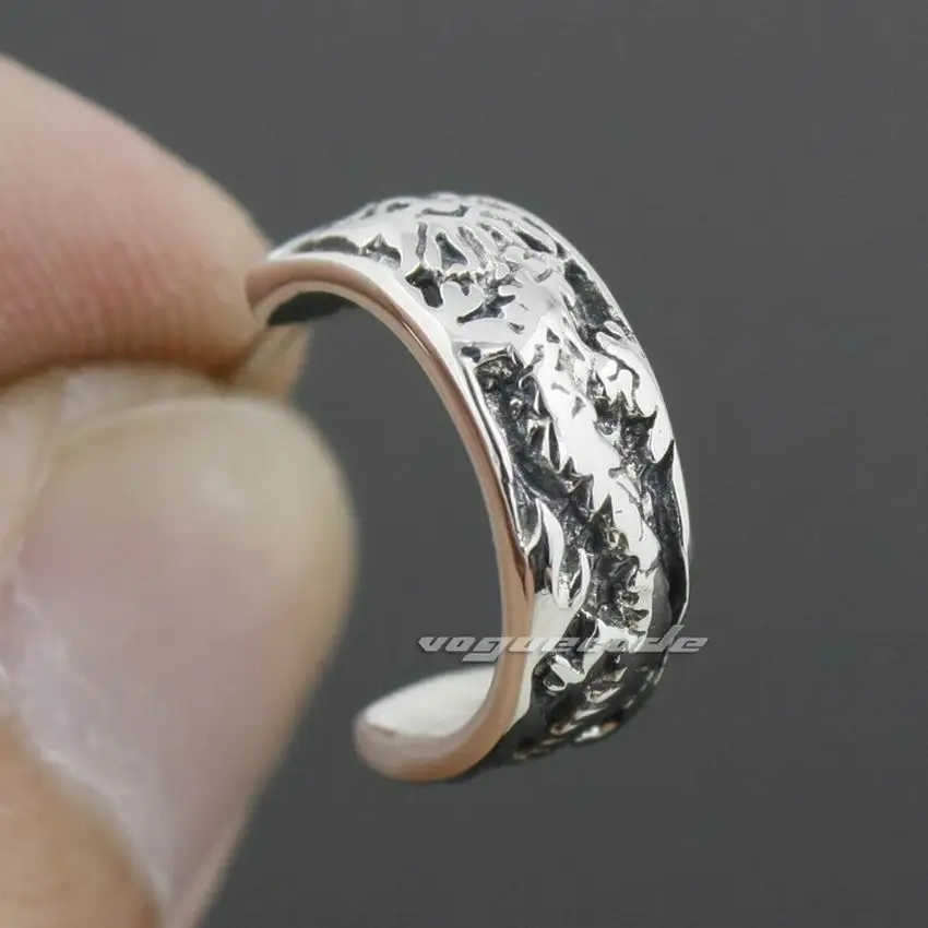 Серьги качалки мужские из серебра 925 пробы с китайским драконом 8R005|earings for men|men