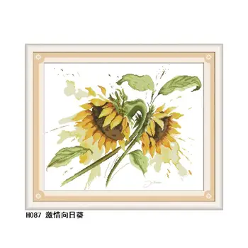 

Joy Sunday Flowers wreath Style CROSS-STITCH Set Hand made DIY Embroidery Kits for Home Decor and Surprise Gift Easy to Finish