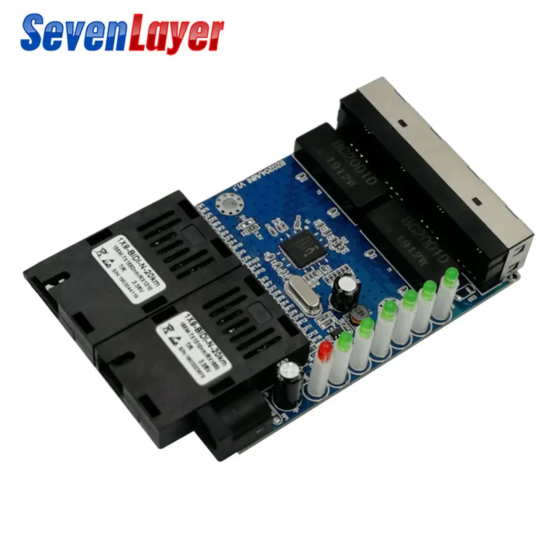 Ethernet коммутатор волоконно оптический медиа конвертер один режим 4 RJ45 и 2 SC