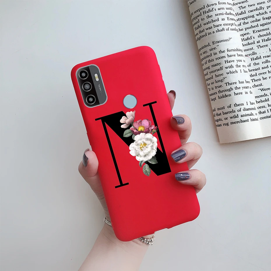 For OPPO A53S 2020 Case Letter Monogram Flower Soft Silicone Phone Back Cover For Oppo a53s 2020 A 53s A53 s Oppoa53 Cases Coque cases for oppo phones Cases For OPPO