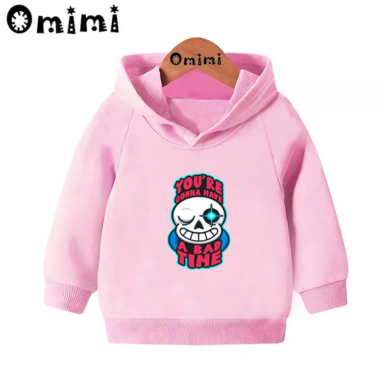 Skull Brother Undertale Sans/милые Свитшоты детские толстовки с капюшоном крутой пуловер для малышей топы для девочек и мальчиков, осенняя одежда KMT2405
