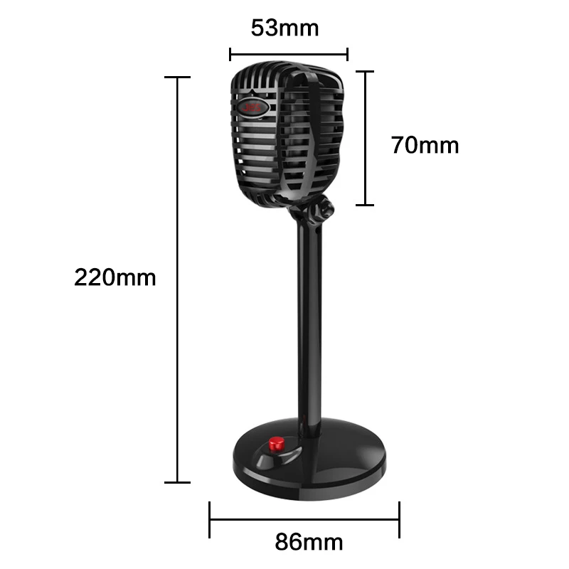 Конденсаторный USB микрофон для компьютера Ретро микрофон настольный микрофон всенаправленный для ПК Игр в режиме реального вещания