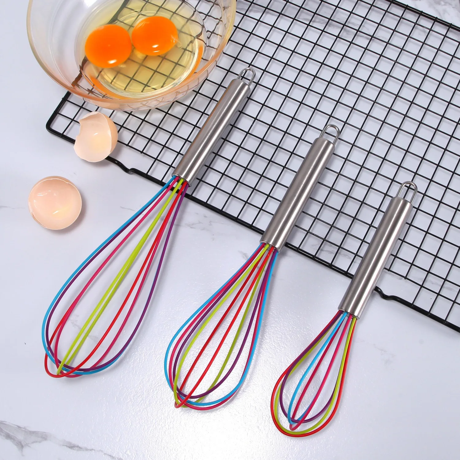 1pcs Drink Whisk Mixer Egg Beater Silicone Egg Beaters Kitchen Tools Hand Mixer Cooking Foamer Wisk Cook Blender