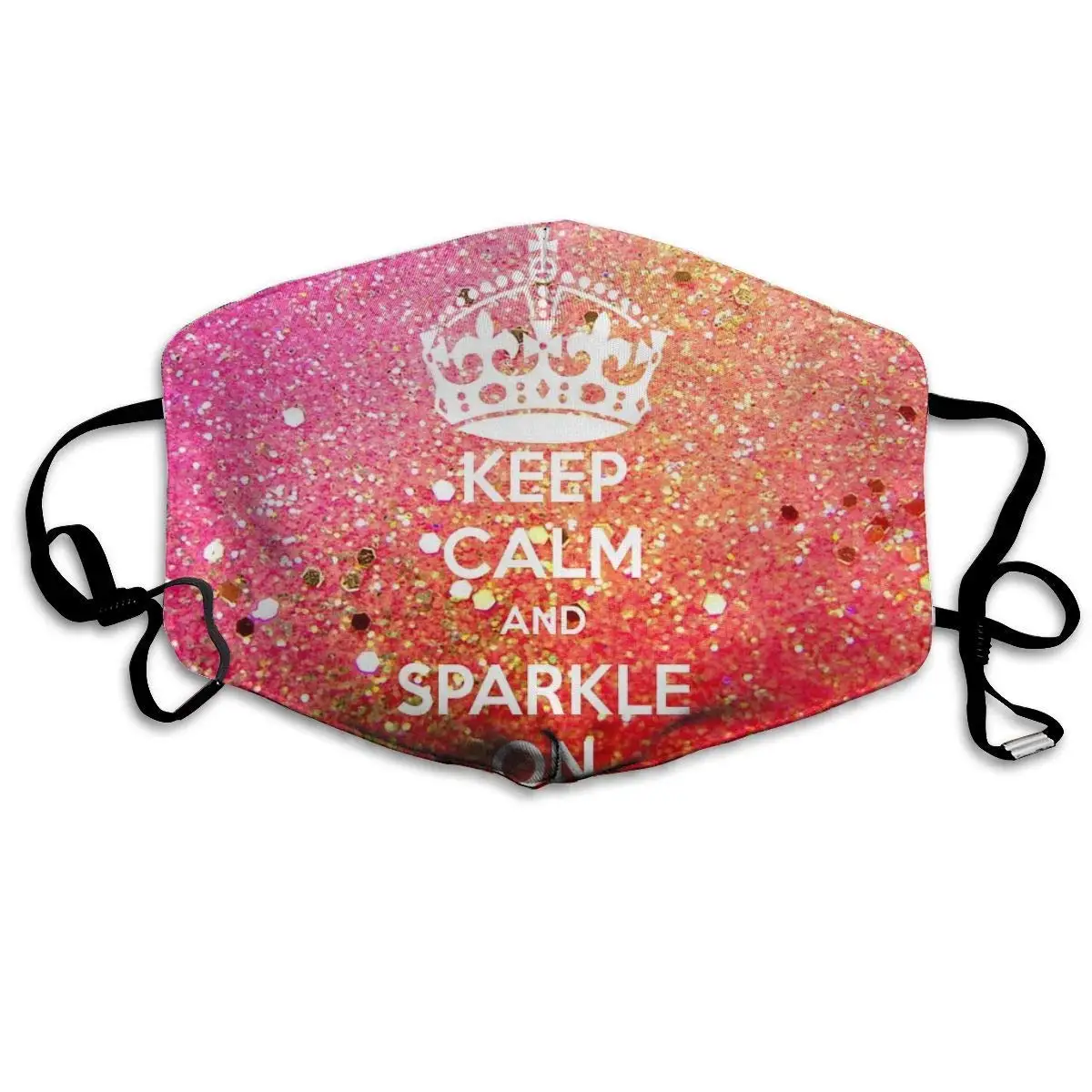 

Mouth Mask for Daily Dress Up, Keep Calm and Sparkle Anti-dust Mouth-Muffle, Washable Reusable Holiday Half Face Masks for Mens