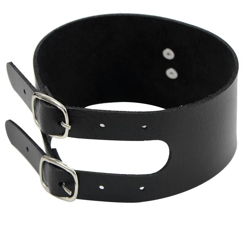 Punk Gothic Leder Choker Halskette Anhänger Gürtel Kragen Nackenband Goth Halskette Frauen Mädchen Rock Schmuck Geschenk 3