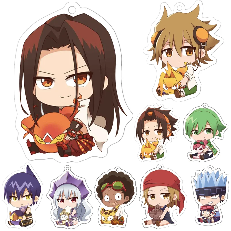 Shaman King Yoh Asakura Cosplay Key Chains Two-sided Keychain Acrylic Pendant Prop Accessories | Украшения и аксессуары