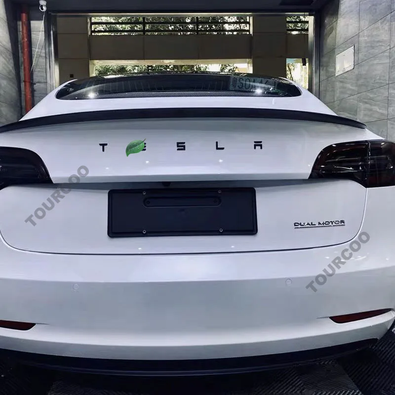 For Tesla Model 3 Real Carbon Fiber Front Rear Emblem Badge Stickers Car Styling Modification Accessories