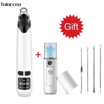 

Facial Blackhead Remover Vacuum Face Pore Cleaner Suction Acne Pimple Removal Tool with Mini Nano Facial Steamer Acne Needle