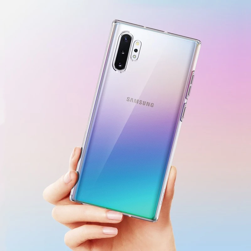 Чехол для Samsung Galaxy Note 10 Plus 20 ультрапрозрачный силиконовый чехол из ТПУ прозрачный