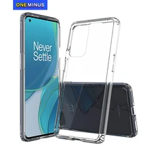 Para oneplus 9 pro caso oneplus 8 8t choque-resistente cristal transparente duro de volta magro capa fina saco claro do telefone 1 + 8 1 + 9 plus