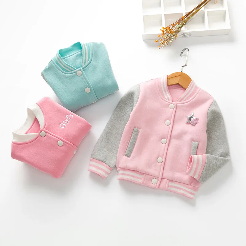

Proud Bei 2018 Autumn And Winter Childrenswear Kids' Overcoat Baby Autumn And Winter-Children Shirt Girls' Baseball Jacket out C