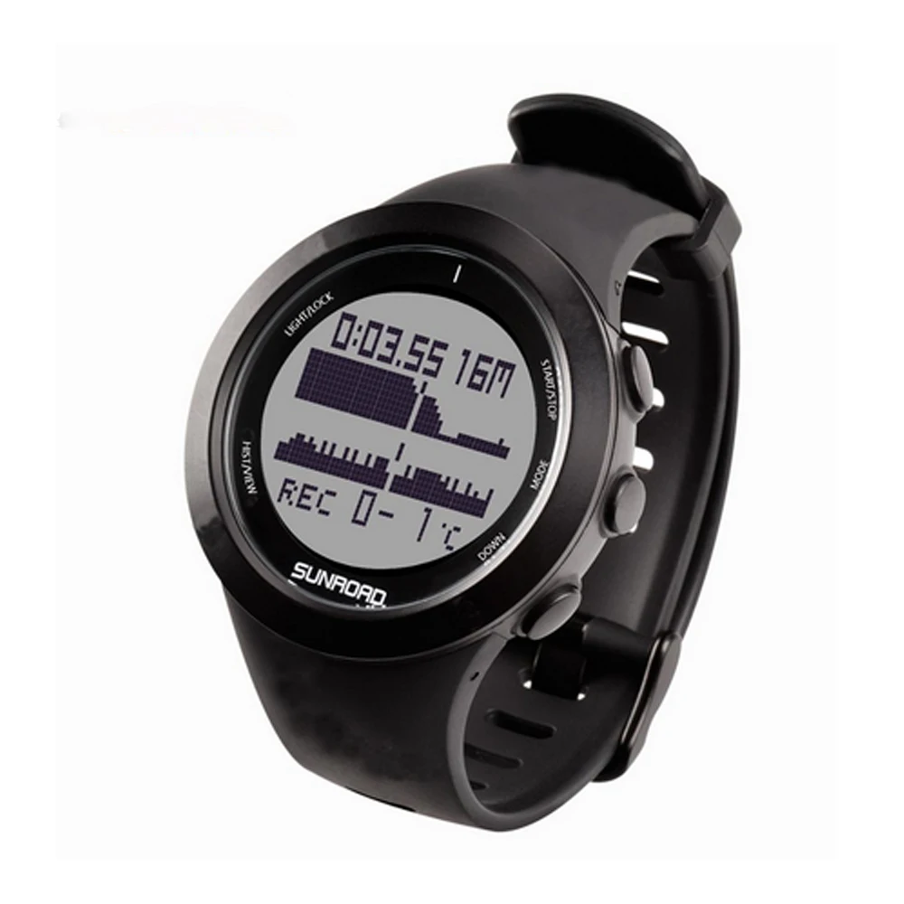 

Часы наручные SUNROAD Мужские Цифровые, цифровые с компасом, шагомером, водонепроницаемость до 10 АТМ, для дайвинга