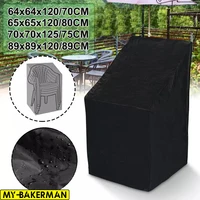 6 Size Black Outdoor Waterproof Cover Garden Furniture Rain Cover Chair Sofa Protection Rain Dustproof Woven Polyester Convenien 1