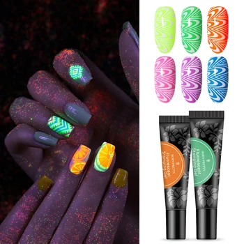 

BORN PRETTY Nail Stamping Gel Polish Fluorescent 8ml Soak Off Colorful Neon Varnish Summer Series DIY Nail Art Stamping Plate