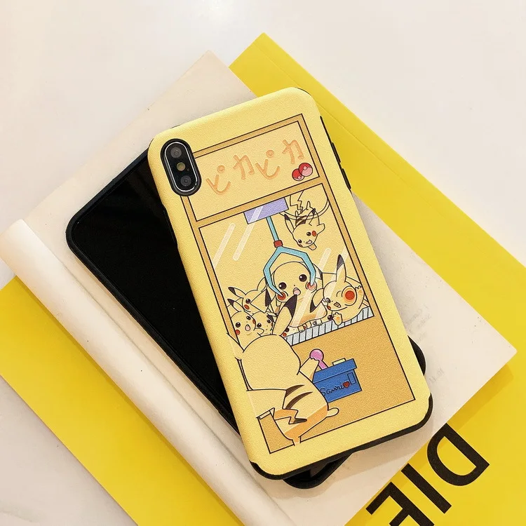 

Pokemons cute anime phone case for coque iPhone 7 8 6s 6 7 plus kawaii pikachue back cover for iPhone X XR XS Max silicone case