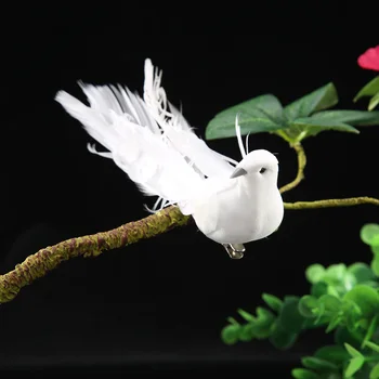 

Simulation Birds Foam Dove Pigeon DIY Window Craft Ornaments Artificial Feather Birds for Garden Birds Decoration