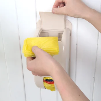

Wall-mounted Storage Box Plastic Bag Garbage Bags Storage Box Disposable Shoes Cover plastic Box