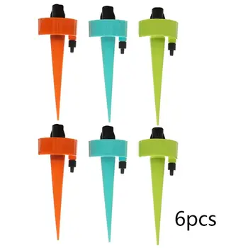 

6pcs Automatic Watering Drip Irrigation System Spike Plant Flower Pot Adjustable Drips Lazy Pouring Device Garden Tool