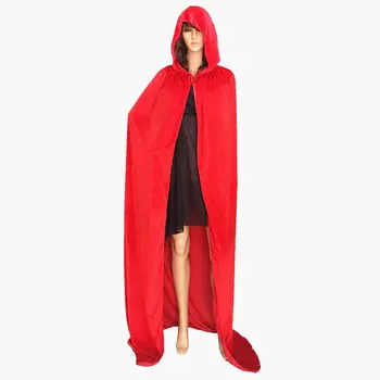 

Halloween Grim Reaper Costume Mopping Long Cloak Wizard Princess Cloak Adult Dense Velvet Halloween Cloak