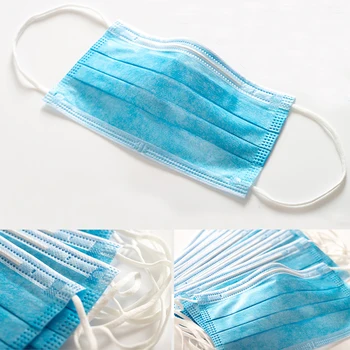 

10Pcs Mask Disposable Mouth Mask Soft 3 Layer Non-woven Dust Filter Respirator Safe And Breathable Face Mask Health Care