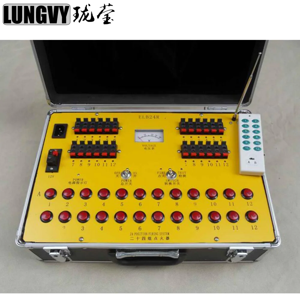 

Free Shipping 24 Groups Boxing Hand Control + Remote Control Igniter For Firework Ignition Machine Wireless Remote Pyrotechnics