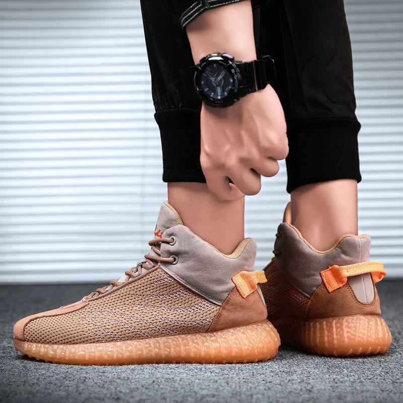 Мужские кроссовки Flyknit; Осенняя повседневная обувь; удобная дышащая легкая износостойкая Мужская обувь; Прямая поставка; AODLEE