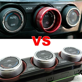 

Accessories AC Ring Knob Set Aluminum Control Covers For Subaru Impreza WRX/STi Decal