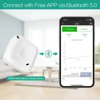 ORIA Wireless Thermometer Hygrometer Sensor Data Logger Digital C/F Indoor Outdoor Bluetooth Temperature Humidity Meter Alarm 2