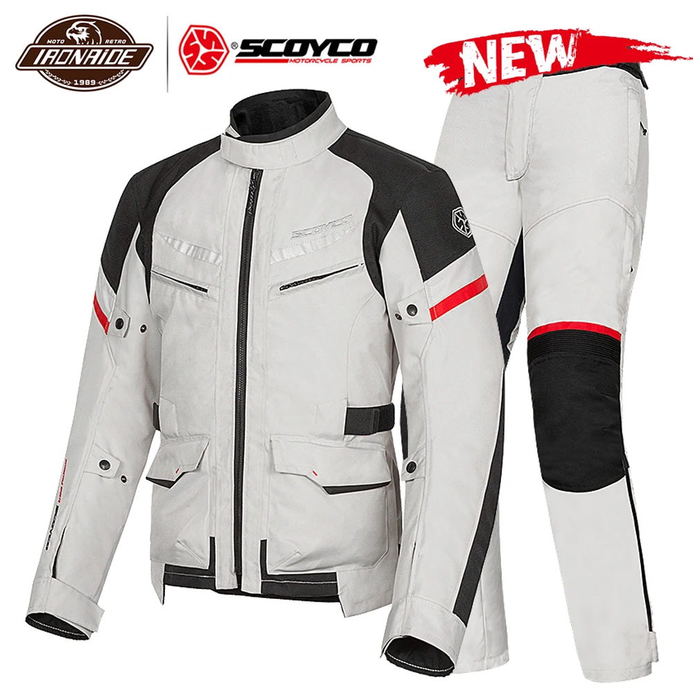 US $115.60 SCOYCO 2021 Motorcycle Jacket Men Women Waterproof Windproof Moto Jacket Riding Racing Motorbike Protection For 4 Season