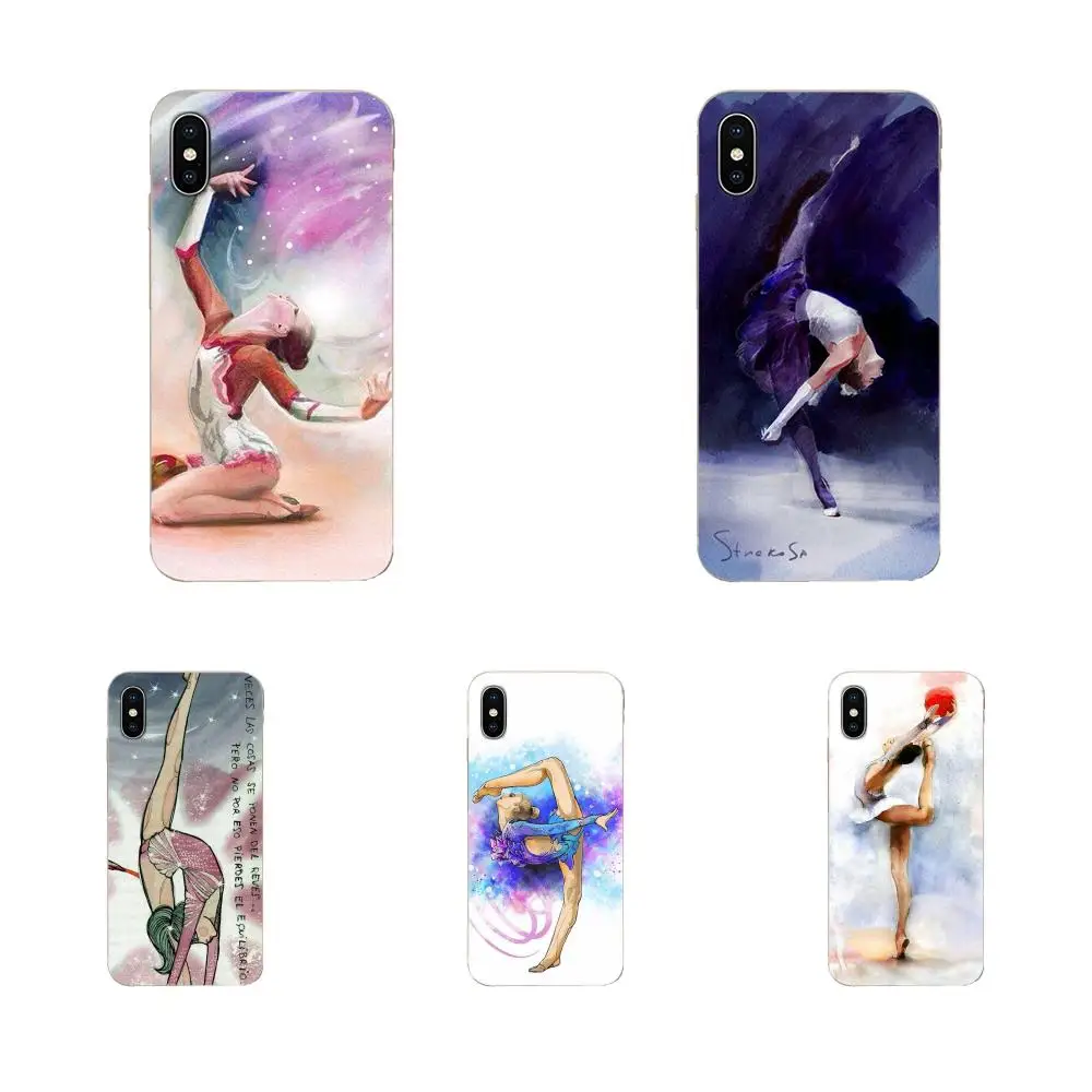 For Apple iPhone 4 4S 5 5C 5S SE 6 6S 7 8 11 Plus Pro X XS Max XR Special Clear Design Painting Girl Sport Gymnastic Luxury | Мобильные