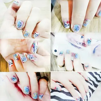 

48sheets Nail Art Water Decals Skull Halloween Christmas Manicure Stickers Transfer X0I8