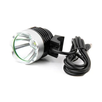 

T6 Bicycle Light 3 Modes Waterproof Bike Front Light LED HeadLamp 5200MAh Battery Pack Charger Front Light-EU Plug