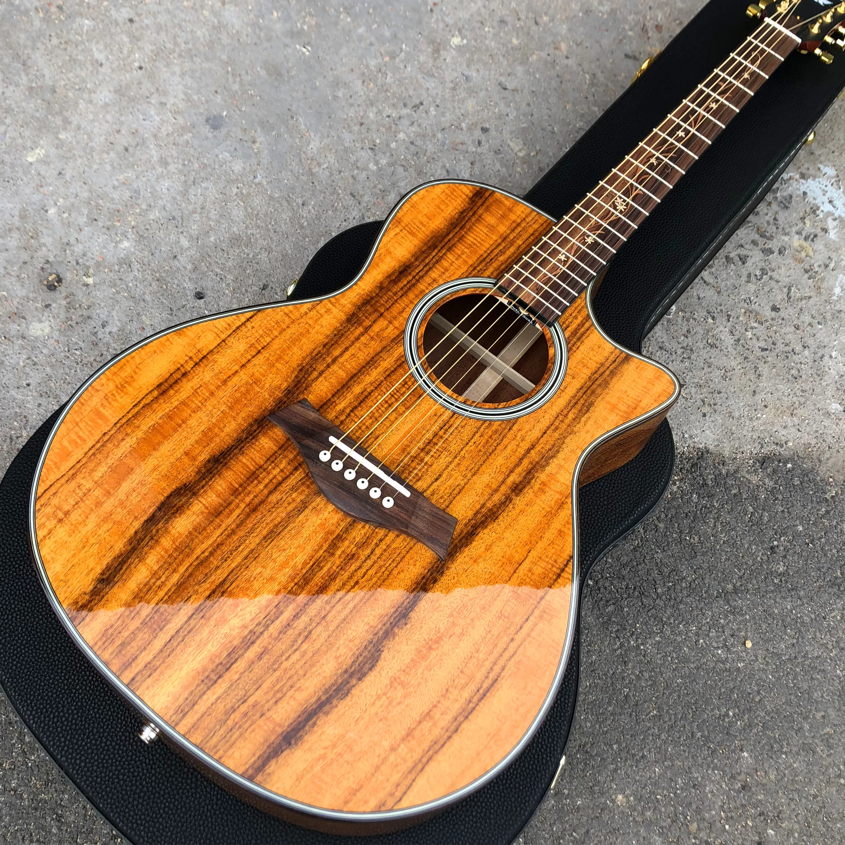 Koa Wood Acoustic Guitar - Cutaway K24ce Natural Koa Acoustic Guitar Factory Custom 41 Inch K24 Koa Wood Electric Guitarra Acoustic Free Shipping Guitar Aliexpress