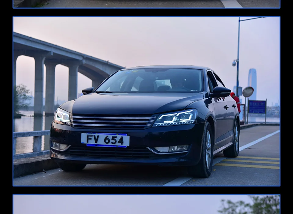 Фара для автомобиля VW Passat B7 2011- фары Противотуманные фары Дневные ходовые огни DRL H7 светодиодный Биксеноновая лампа автомобильные аксессуары