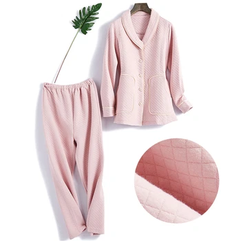 

Nightwear Women Nursing Pyjama 2PCS Winter Maternity Pajamas Maternity Nursing Sleepwear Breastfeeding Clothes Pregnant Pajamas