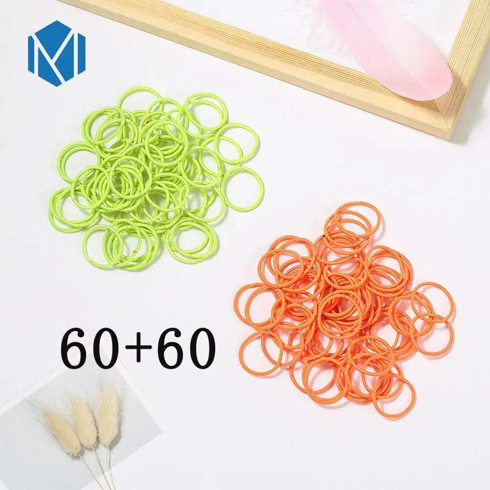 120pcs K M MISM 60/120 шт./лот резинки красочные аксессуары для волос для девочек 3 см резинка для волос - Цвет: 120pcs K