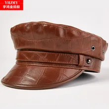 Локомотив человек дермальный рок капитан флота Кепка уличная гладкая Кепка Женская козья кожа кожаные кепки для женщин прилива монохромный