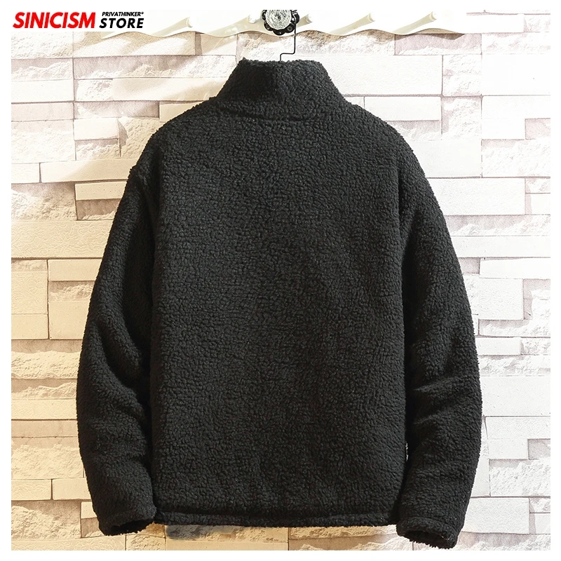 Sinicism Store, мужская куртка из овечьей шерсти, Осень-зима, Мужская свободная модная уличная одежда, мужская теплая куртка