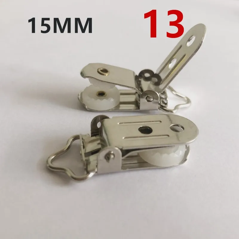 13-15mm Металлические подтяжки Paci соски зажимы Детские пустышки застежки цепи аксессуары пластиковые вставки крюк 30 шт - Цвет: 13-15mm